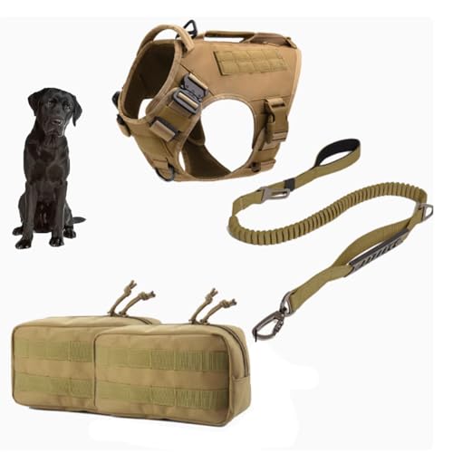 Taktische Hundegeschirrweste Mit Griff, No-Pull-Gürtelclip Vorne, Vollständig Verstellbares Geschirr, Atmungsaktives Allwetter-Haustiergeschirr Für Mittelgroße Und Große Hunde Und Katzen,Braun,XL Taktische Hundegeschirrweste Mit Griff, No-Pull-Gürtelclip Vorne, Vollständig Verstellbares Geschirr, Atmungsaktives Allwetter-Haustiergeschirr Für Mittelgroße Und Große Hunde Und Katzen,Braun,XL von YPDOPORA