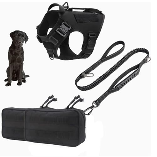Taktische Hundegeschirrweste Mit Griff, No-Pull-Gürtelclip Vorne, Vollständig Verstellbares Geschirr, Atmungsaktives Allwetter-Haustiergeschirr Für Mittelgroße Und Große Hunde Und Katzen,Schwarz,M Taktische Hundegeschirrweste Mit Griff, No-Pull-Gürtelclip Vorne, Vollständig Verstellbares Geschirr, Atmungsaktives Allwetter-Haustiergeschirr Für Mittelgroße Und Große Hunde Und Katzen,Schwarz,M von YPDOPORA