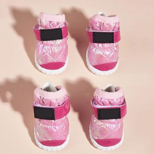 YPDOPORA Warme Haustierschuhe, Hundestiefel, Hundeschneestiefel Für Den Winter, Hundestiefel Und Pfotenschutz, Warme Hundestiefel Für Welpen, 4 Stück, rutschfeste, wasserdichte Hundestiefel,Rosa,M YPDOPORA Warme Haustierschuhe, Hundestiefel, Hundeschneestiefel Für Den Winter, Hundestiefel Und Pfotenschutz, Warme Hundestiefel Für Welpen, 4 Stück, rutschfeste, wasserdichte Hundestiefel,Rosa,M von YPDOPORA