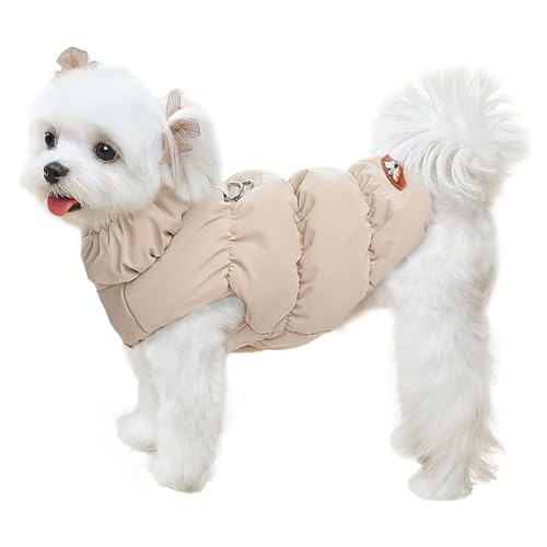 Warme Winter-Hundejacke Für Kleine Und Mittelgroße Hunde, Katzen, Mäntel Für Kaltes Wetter Mit Geschirr, Gepolsterte Hunde-Fleeceweste, wasserdichte, Winddichte Hunde-Schneejacke,A,XL von YPDOPORA