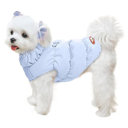 Warme Winter-Hundejacke Für Kleine Und Mittelgroße Hunde, Katzen, Mäntel Für Kaltes Wetter Mit Geschirr, Gepolsterte Hunde-Fleeceweste, wasserdichte, Winddichte Hunde-Schneejacke,D,XS von YPDOPORA