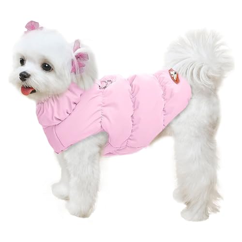 Warme Winter-Hundejacke Für Kleine Und Mittelgroße Hunde, Katzen, Mäntel Für Kaltes Wetter Mit Geschirr, Gepolsterte Hunde-Fleeceweste, wasserdichte, Winddichte Hunde-Schneejacke,E,M Warme Winter-Hundejacke Für Kleine Und Mittelgroße Hunde, Katzen, Mäntel Für Kaltes Wetter Mit Geschirr, Gepolsterte Hunde-Fleeceweste, wasserdichte, Winddichte Hunde-Schneejacke,E,M von YPDOPORA