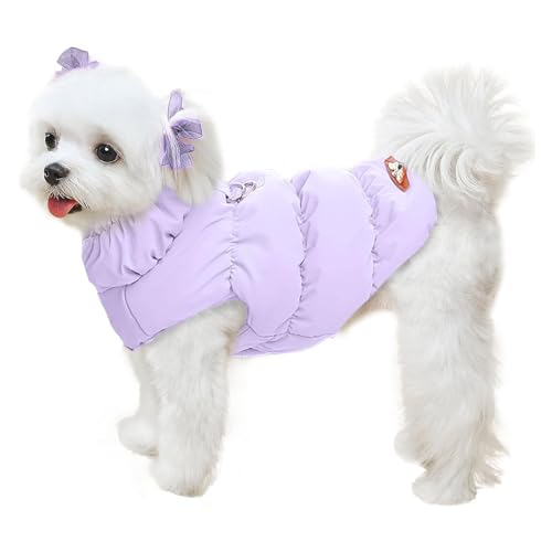 Warme Winter-Hundejacke Für Kleine Und Mittelgroße Hunde, Katzen, Mäntel Für Kaltes Wetter Mit Geschirr, Gepolsterte Hunde-Fleeceweste, wasserdichte, Winddichte Hunde-Schneejacke,F,M Warme Winter-Hundejacke Für Kleine Und Mittelgroße Hunde, Katzen, Mäntel Für Kaltes Wetter Mit Geschirr, Gepolsterte Hunde-Fleeceweste, wasserdichte, Winddichte Hunde-Schneejacke,F,M von YPDOPORA