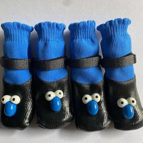 YPDOPORA Welpen-Schneestiefel Für Kleine Hunde, Hundestiefel, Pfotenschutz, rutschfeste Hundeschuhe, Kuschelig Warme, rutschfeste Winterstiefel, 4 Stück,Blau,S YPDOPORA Welpen-Schneestiefel Für Kleine Hunde, Hundestiefel, Pfotenschutz, rutschfeste Hundeschuhe, Kuschelig Warme, rutschfeste Winterstiefel, 4 Stück,Blau,S von YPDOPORA
