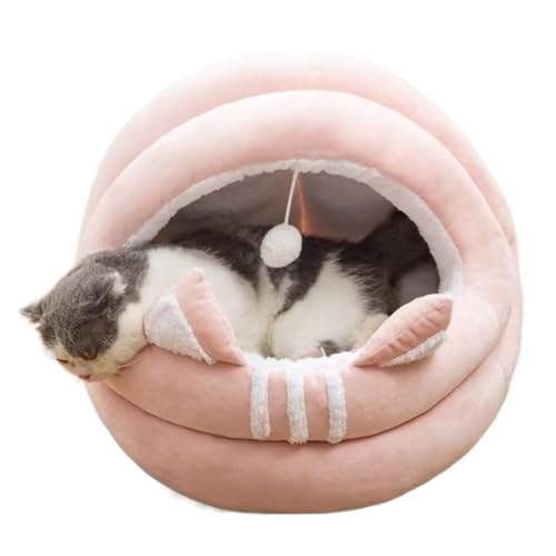 YPDOPORA Winter-Katzenhöhle Für Den Innenbereich, Faltbare, Halbgeschlossene Haustierbetten, Katzenbetthöhle Mit Waschbarem, Gepolstertem Kissen, Tragbare wasserdichte Haustierbetten,Rosa,S YPDOPORA Winter-Katzenhöhle Für Den Innenbereich, Faltbare, Halbgeschlossene Haustierbetten, Katzenbetthöhle Mit Waschbarem, Gepolstertem Kissen, Tragbare wasserdichte Haustierbetten,Rosa,S von YPDOPORA