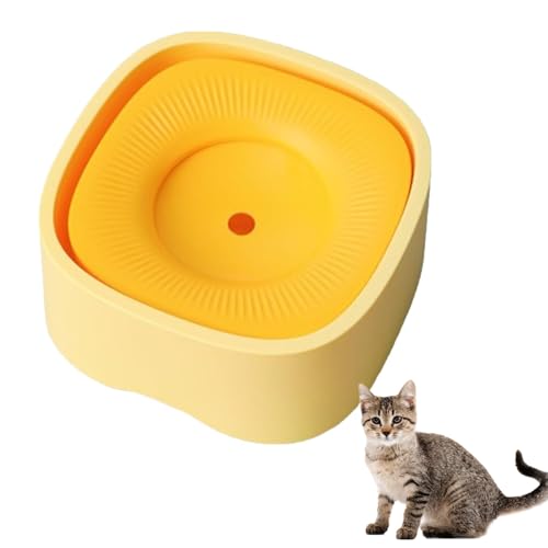 YPDOPORA 1,5 L/50 Oz Automatischer Trinkbrunnen Für Haustiere, Langsamer Wassernapf Für Hunde, Katzenwassernapf Ohne Verschütten, Auslaufsicherer Wassernapf Aus ABS-Harz Für Katzen Und Hunde,Gelb von YPDOPORA
