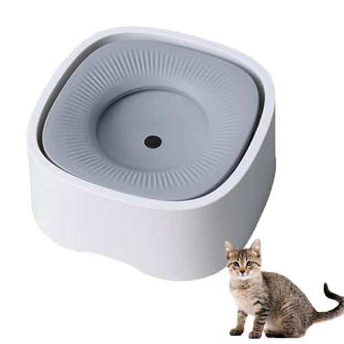 YPDOPORA 1,5 L/50 Oz Automatischer Trinkbrunnen Für Haustiere, Langsamer Wassernapf Für Hunde, Katzenwassernapf Ohne Verschütten, Auslaufsicherer Wassernapf Aus ABS-Harz Für Katzen Und Hunde,Grau von YPDOPORA