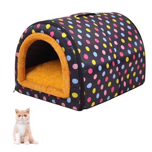 YPDOPORA 2-In-1-Winterhaus Für Kleine Haustiere, Umbaubar in EIN Bett Mit Warmer Kissenmatte, Tragbarer Hundezwinger Für Drinnen Und Draußen, Abnehmbarer, Waschbarer Und Rutschfester Boden,Schwarz,XL YPDOPORA 2-In-1-Winterhaus Für Kleine Haustiere, Umbaubar in EIN Bett Mit Warmer Kissenmatte, Tragbarer Hundezwinger Für Drinnen Und Draußen, Abnehmbarer, Waschbarer Und Rutschfester Boden,Schwarz,XL von YPDOPORA