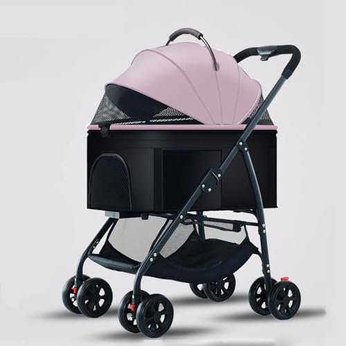 YPDOPORA 3-In-1-Kinderwagen Für Haustiere, Katzen Und Hunde, Zusammenklappbarer, Leichter Hundebuggy, Katzen-Reisebuggy, Hundewagen, Reisetrage, Haustier-Joggingwagen Mit Korb,B YPDOPORA 3-In-1-Kinderwagen Für Haustiere, Katzen Und Hunde, Zusammenklappbarer, Leichter Hundebuggy, Katzen-Reisebuggy, Hundewagen, Reisetrage, Haustier-Joggingwagen Mit Korb,B von YPDOPORA