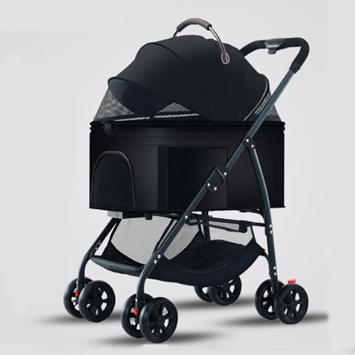 YPDOPORA 3-In-1-Kinderwagen Für Haustiere, Katzen Und Hunde, Zusammenklappbarer, Leichter Hundebuggy, Katzen-Reisebuggy, Hundewagen, Reisetrage, Haustier-Joggingwagen Mit Korb,F YPDOPORA 3-In-1-Kinderwagen Für Haustiere, Katzen Und Hunde, Zusammenklappbarer, Leichter Hundebuggy, Katzen-Reisebuggy, Hundewagen, Reisetrage, Haustier-Joggingwagen Mit Korb,F von YPDOPORA