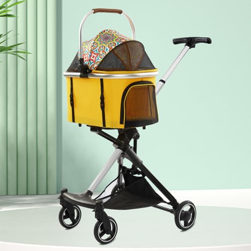 YPDOPORA 3-In-1-Kinderwagen Für Haustiere, Katzen Und Hunde, Zusammenklappbarer Katzenkinderwagen, Abnehmbarer Träger, Aufbewahrungskorb, Hundekinderwagen, Welpenkinderwagen Für Reisen Und Joggen,B YPDOPORA 3-In-1-Kinderwagen Für Haustiere, Katzen Und Hunde, Zusammenklappbarer Katzenkinderwagen, Abnehmbarer Träger, Aufbewahrungskorb, Hundekinderwagen, Welpenkinderwagen Für Reisen Und Joggen,B von YPDOPORA
