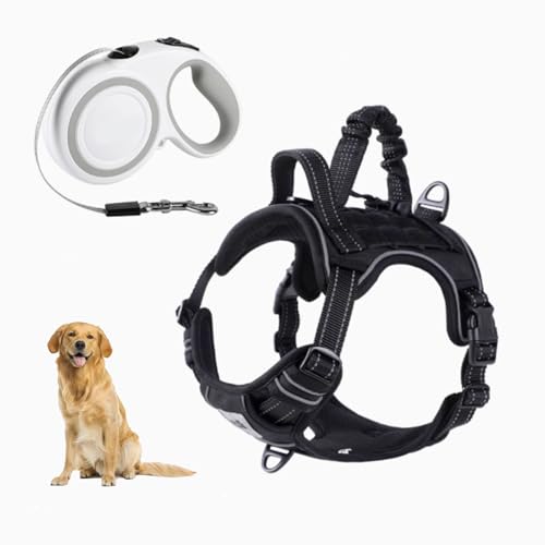 YPDOPORA Atmungsaktives Taktisches Hundegeschirr Aus Netzstoff, Reflektierendes Hundegeschirr, No-Pull-Frontclip-Service-Hundeweste Mit 2 Griffen, Verstellbare Haustierweste Für Hunde,B,M YPDOPORA Atmungsaktives Taktisches Hundegeschirr Aus Netzstoff, Reflektierendes Hundegeschirr, No-Pull-Frontclip-Service-Hundeweste Mit 2 Griffen, Verstellbare Haustierweste Für Hunde,B,M von YPDOPORA
