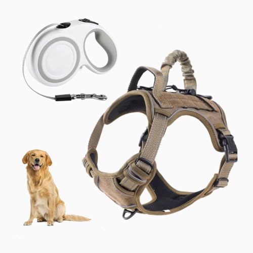 YPDOPORA Atmungsaktives Taktisches Hundegeschirr Aus Netzstoff, Reflektierendes Hundegeschirr, No-Pull-Frontclip-Service-Hundeweste Mit 2 Griffen, Verstellbare Haustierweste Für Hunde,D,L YPDOPORA Atmungsaktives Taktisches Hundegeschirr Aus Netzstoff, Reflektierendes Hundegeschirr, No-Pull-Frontclip-Service-Hundeweste Mit 2 Griffen, Verstellbare Haustierweste Für Hunde,D,L von YPDOPORA