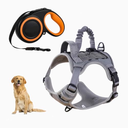 YPDOPORA Atmungsaktives Taktisches Hundegeschirr Aus Netzstoff, Reflektierendes Hundegeschirr, No-Pull-Frontclip-Service-Hundeweste Mit 2 Griffen, Verstellbare Haustierweste Für Hunde,E,L YPDOPORA Atmungsaktives Taktisches Hundegeschirr Aus Netzstoff, Reflektierendes Hundegeschirr, No-Pull-Frontclip-Service-Hundeweste Mit 2 Griffen, Verstellbare Haustierweste Für Hunde,E,L von YPDOPORA