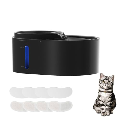YPDOPORA Automatischer Katzenwasserspender, 6 L/1,58 G, 2 Trinkhöhen Aus Dem Haustier-Wasserbrunnen Mit Ultraliser Pumpe Und 9 Ersatzfiltern Und 36 Filterpads Sowie Wassermangel-Alarm,Schwarz YPDOPORA Automatischer Katzenwasserspender, 6 L/1,58 G, 2 Trinkhöhen Aus Dem Haustier-Wasserbrunnen Mit Ultraliser Pumpe Und 9 Ersatzfiltern Und 36 Filterpads Sowie Wassermangel-Alarm,Schwarz von YPDOPORA