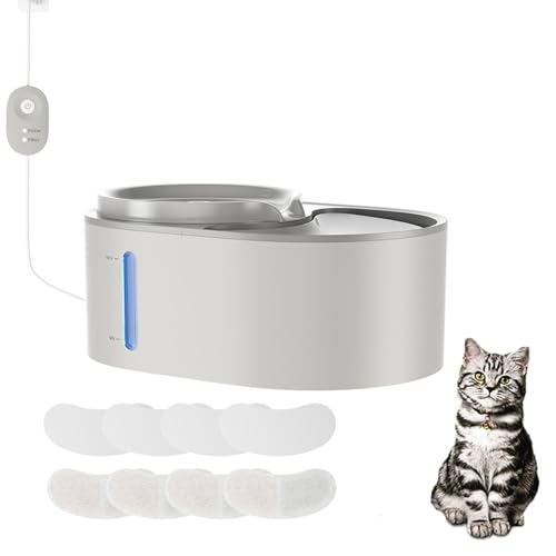 YPDOPORA Automatischer Katzenwasserspender, 6 L/1,58 G, 2 Trinkhöhen Aus Dem Haustier-Wasserbrunnen Mit Ultraliser Pumpe Und 9 Ersatzfiltern Und 36 Filterpads Sowie Wassermangel-Alarm,Weiß YPDOPORA Automatischer Katzenwasserspender, 6 L/1,58 G, 2 Trinkhöhen Aus Dem Haustier-Wasserbrunnen Mit Ultraliser Pumpe Und 9 Ersatzfiltern Und 36 Filterpads Sowie Wassermangel-Alarm,Weiß von YPDOPORA