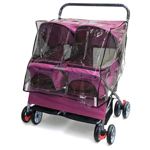 YPDOPORA Doppelter Haustier-Buggy, Faltbarer Buggy Für 2 Hunde Und Katzen, Zweisitzer-Transporter, Zwillings-Hunde-Walk-Jogger, Reise-Haustierwagen Mit Stauraum Für Mittelgroße Und Kleine Hunde,Lila YPDOPORA Doppelter Haustier-Buggy, Faltbarer Buggy Für 2 Hunde Und Katzen, Zweisitzer-Transporter, Zwillings-Hunde-Walk-Jogger, Reise-Haustierwagen Mit Stauraum Für Mittelgroße Und Kleine Hunde,Lila von YPDOPORA