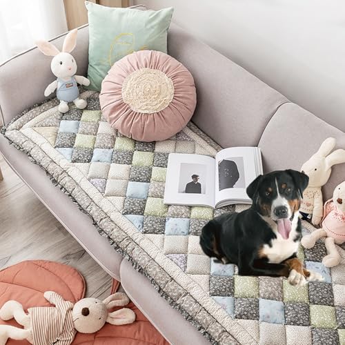 YPDOPORA Garden Chic Sofabezug Aus Baumwolle, rutschfeste Haustiermatte, Bettsofabezug, Waschbarer Teppich Für Das Wohnzimmer, Sofabezug Mit Blumendruck Für Katzen Und Hunde,Grau,3XL YPDOPORA Garden Chic Sofabezug Aus Baumwolle, rutschfeste Haustiermatte, Bettsofabezug, Waschbarer Teppich Für Das Wohnzimmer, Sofabezug Mit Blumendruck Für Katzen Und Hunde,Grau,3XL von YPDOPORA