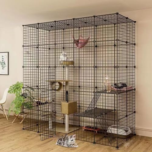 YPDOPORA Großer Haustier-Katzenkäfig DIY Innenkatzenzaun Katzenkäfig Mit Hängematte Innenkatzenzwinger Für Innenkatzen Mit Katzentoilette Bietet Platz Für 1–4 Katzen,J YPDOPORA Großer Haustier-Katzenkäfig DIY Innenkatzenzaun Katzenkäfig Mit Hängematte Innenkatzenzwinger Für Innenkatzen Mit Katzentoilette Bietet Platz Für 1–4 Katzen,J von YPDOPORA