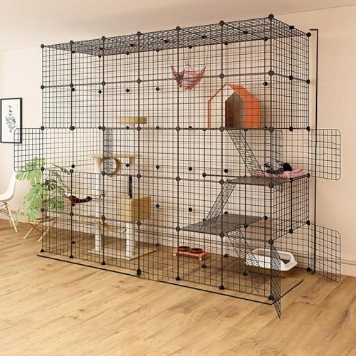 YPDOPORA Großer Haustier-Katzenkäfig DIY Innenkatzenzaun Katzenkäfig Mit Hängematte Innenkatzenzwinger Für Innenkatzen Mit Katzentoilette Bietet Platz Für 1–4 Katzen,K YPDOPORA Großer Haustier-Katzenkäfig DIY Innenkatzenzaun Katzenkäfig Mit Hängematte Innenkatzenzwinger Für Innenkatzen Mit Katzentoilette Bietet Platz Für 1–4 Katzen,K von YPDOPORA
