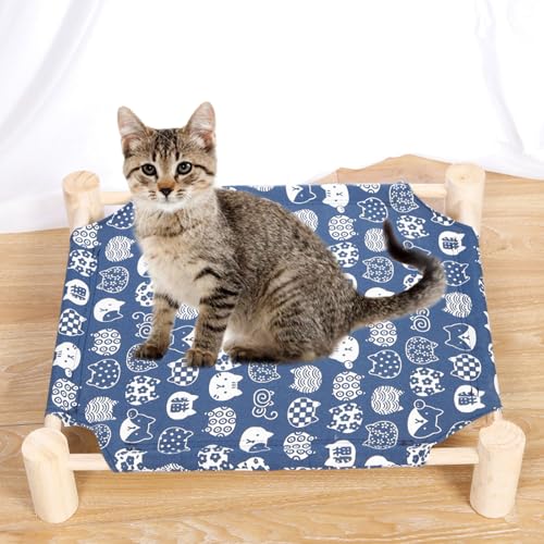 YPDOPORA Hängemattenbett Aus Holz Für Haustiere, Erhöhtes, Atmungsaktives Hundebett, Abnehmbare, Tragbare Katzenbetten Und -Möbel Für Drinnen Und Draußen, Geeignet Für Katzen Und Hunde,A YPDOPORA Hängemattenbett Aus Holz Für Haustiere, Erhöhtes, Atmungsaktives Hundebett, Abnehmbare, Tragbare Katzenbetten Und -Möbel Für Drinnen Und Draußen, Geeignet Für Katzen Und Hunde,A von YPDOPORA