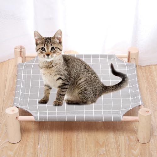 YPDOPORA Hängemattenbett Aus Holz Für Haustiere, Erhöhtes, Atmungsaktives Hundebett, Abnehmbare, Tragbare Katzenbetten Und -Möbel Für Drinnen Und Draußen, Geeignet Für Katzen Und Hunde,B YPDOPORA Hängemattenbett Aus Holz Für Haustiere, Erhöhtes, Atmungsaktives Hundebett, Abnehmbare, Tragbare Katzenbetten Und -Möbel Für Drinnen Und Draußen, Geeignet Für Katzen Und Hunde,B von YPDOPORA