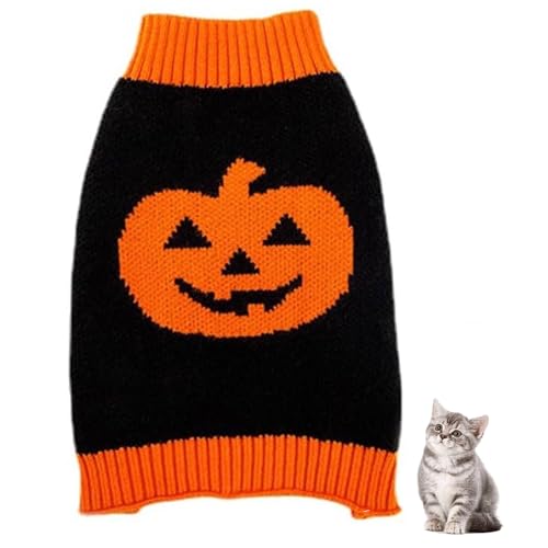 YPDOPORA Halloween-Kostüme Für Hunde – Halloween-Kostüme Für Hunde, Klassischer Pullover Für Hunde, Warmer, Weicher Mantel Für Kleine Und Mittelgroße Hunde,A,L von YPDOPORA