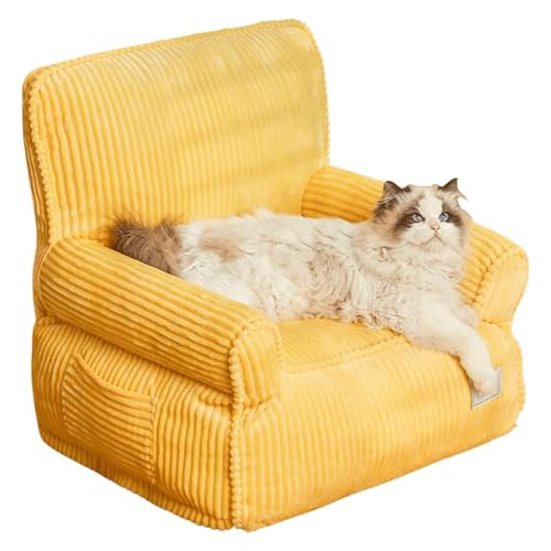 YPDOPORA Haustier-Couchbett Mit Griff-Design, Abnehmbare Und Waschbare Katzenbetten Für Mittelgroße Und Kleine Hunde, Hundebetten Mit Rutschfester Unterseite, Geeignet Für Katzen Und Hunde,Gelb YPDOPORA Haustier-Couchbett Mit Griff-Design, Abnehmbare Und Waschbare Katzenbetten Für Mittelgroße Und Kleine Hunde, Hundebetten Mit Rutschfester Unterseite, Geeignet Für Katzen Und Hunde,Gelb von YPDOPORA