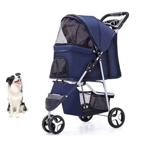 YPDOPORA Haustier-Kinderwagen, Faltbarer 3-Rad-Katzen-Hunde-Kinderwagen Mit Aufbewahrungskorb Und Getränkehalter Für Kleine Und Mittelgroße Katzen, Hunde, Welpen,C YPDOPORA Haustier-Kinderwagen, Faltbarer 3-Rad-Katzen-Hunde-Kinderwagen Mit Aufbewahrungskorb Und Getränkehalter Für Kleine Und Mittelgroße Katzen, Hunde, Welpen,C von YPDOPORA