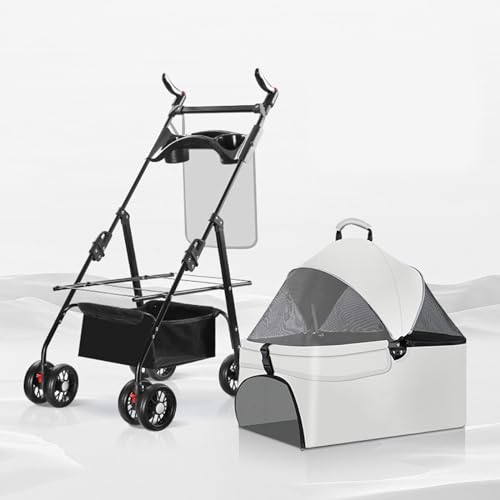 YPDOPORA Haustier-Kinderwagen, Haustier-Kinderwagen Für Ausflüge, Kleiner Zugwagen, Welpen-Kinderwagen, Hunde-Gehwagen, Kleiner, Leichter, Faltbarer Katzen-Hunde-Kinderwagen,Grau,M YPDOPORA Haustier-Kinderwagen, Haustier-Kinderwagen Für Ausflüge, Kleiner Zugwagen, Welpen-Kinderwagen, Hunde-Gehwagen, Kleiner, Leichter, Faltbarer Katzen-Hunde-Kinderwagen,Grau,M von YPDOPORA
