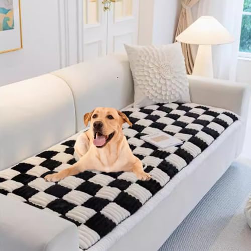 YPDOPORA Haustier-Sofabezüge Für Sofa, Sofabezug, rutschfeste Sofabezüge, Karierte Cremefarbene Große Karierte Quadratische Haustiermatte, Haustiermatte, Bettsofabezug, Waschbar,Schwarz,XS YPDOPORA Haustier-Sofabezüge Für Sofa, Sofabezug, rutschfeste Sofabezüge, Karierte Cremefarbene Große Karierte Quadratische Haustiermatte, Haustiermatte, Bettsofabezug, Waschbar,Schwarz,XS von YPDOPORA