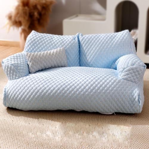 YPDOPORA Haustierbett, Atmungsaktives, Waschbares Hundesofabett, Kühlendes Hundebett Für Den Sommer, Kühles Eisseidenbett, Atmungsaktive, Waschbare Haustierbetten Für Katzen,Blau,XL YPDOPORA Haustierbett, Atmungsaktives, Waschbares Hundesofabett, Kühlendes Hundebett Für Den Sommer, Kühles Eisseidenbett, Atmungsaktive, Waschbare Haustierbetten Für Katzen,Blau,XL von YPDOPORA