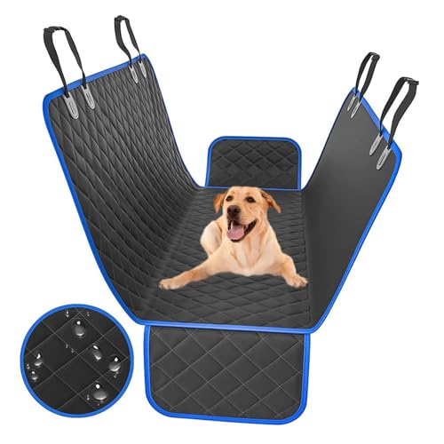 YPDOPORA Hunde-Autositzbezug Für Die Rückbank - Strapazierfähige, rutschfeste, wasserdichte 3-In-1-Hängematte Aus 600D-Baumwolle - Schutz Vor Schmutz Für Kleine Und Mittelgroße Limousinen,Blau YPDOPORA Hunde-Autositzbezug Für Die Rückbank - Strapazierfähige, rutschfeste, wasserdichte 3-In-1-Hängematte Aus 600D-Baumwolle - Schutz Vor Schmutz Für Kleine Und Mittelgroße Limousinen,Blau von YPDOPORA
