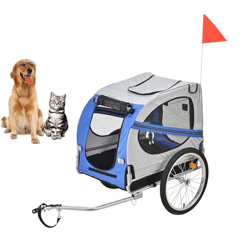 YPDOPORA Hunde-Kinderwagen, 2-In-1-Hundefahrrad Mit Reflektierendem Sicherheitslogo, Einfach Zusammenklappbar, Fahrradanhänger Und Jogger, Geeignet Für Kleine Und Mittelgroße Hunde,D von YPDOPORA