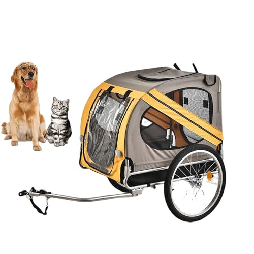 YPDOPORA Hunde-Kinderwagen, 2-In-1-Hundefahrrad Mit Reflektierendem Sicherheitslogo, Einfach Zusammenklappbar, Fahrradanhänger Und Jogger, Geeignet Für Kleine Und Mittelgroße Hunde,G YPDOPORA Hunde-Kinderwagen, 2-In-1-Hundefahrrad Mit Reflektierendem Sicherheitslogo, Einfach Zusammenklappbar, Fahrradanhänger Und Jogger, Geeignet Für Kleine Und Mittelgroße Hunde,G von YPDOPORA