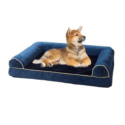 YPDOPORA Hundebett Für Couch, Hundedecke Für Couch, Großes Waschbares Hundesofabett, Weiche Nackenrolle, Hundenest Mit Baumwollfüllung, Warmes Haustier-Couchsofa,Blau,L YPDOPORA Hundebett Für Couch, Hundedecke Für Couch, Großes Waschbares Hundesofabett, Weiche Nackenrolle, Hundenest Mit Baumwollfüllung, Warmes Haustier-Couchsofa,Blau,L von YPDOPORA