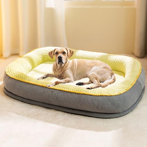 YPDOPORA Hundebett Für Haushunde, Hundecouch-Design Mit Stütze, Abnehmbarem, Maschinenwaschbarem Plüschbezug Und Rutschfester Unterseite, Hundebett Für Kleine, Mittelgroße Und Große Hunde,Grün,M YPDOPORA Hundebett Für Haushunde, Hundecouch-Design Mit Stütze, Abnehmbarem, Maschinenwaschbarem Plüschbezug Und Rutschfester Unterseite, Hundebett Für Kleine, Mittelgroße Und Große Hunde,Grün,M von YPDOPORA