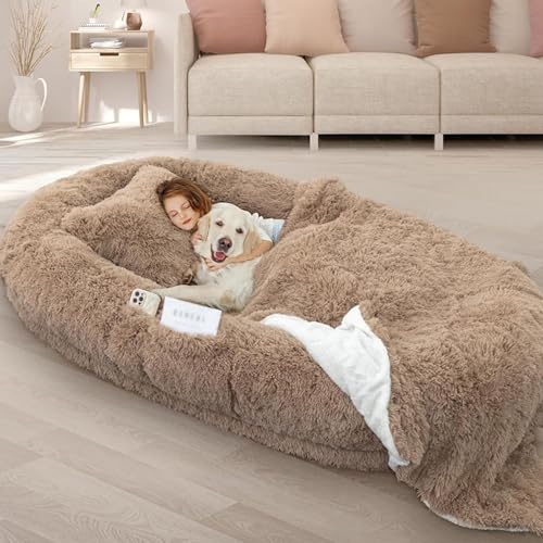 YPDOPORA Hundebett Für Menschen, Größe 180 X 114 X 30 cm, Passend Für Menschen Und Haustiere, 10 cm Dicker Memory-Schaum, Waschbar, Großes Bett, Riesiges, Übergroßes, Faltbares Hundebett,Braun YPDOPORA Hundebett Für Menschen, Größe 180 X 114 X 30 cm, Passend Für Menschen Und Haustiere, 10 cm Dicker Memory-Schaum, Waschbar, Großes Bett, Riesiges, Übergroßes, Faltbares Hundebett,Braun von YPDOPORA