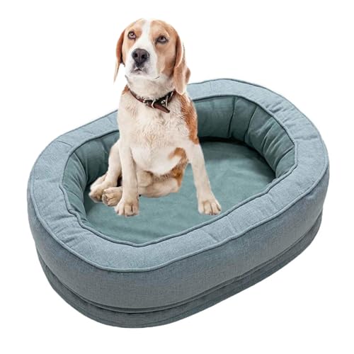 YPDOPORA Hundebetten Für Große Hunde, Donut-Hundebett, Nackenrolle, Hundesofa Mit Wasserdichtem Futter, rutschfeste Unterseite, Orthopädisches Hundebett Aus Eierschaum, Haustierbett Für Hunde,Blau,XL YPDOPORA Hundebetten Für Große Hunde, Donut-Hundebett, Nackenrolle, Hundesofa Mit Wasserdichtem Futter, rutschfeste Unterseite, Orthopädisches Hundebett Aus Eierschaum, Haustierbett Für Hunde,Blau,XL von YPDOPORA