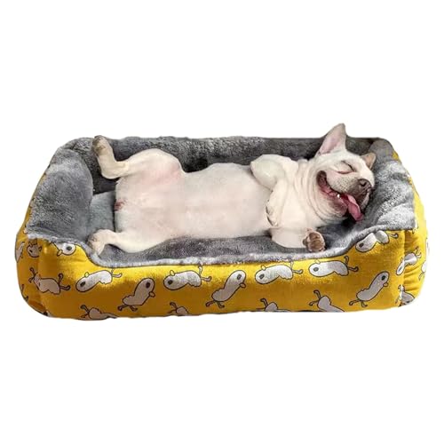 YPDOPORA Hundebetten Katzenbetten Rechteckiges Weiches Warmes Baumwoll-Haustierbett Für Herbst Und Winter, Langlebiges Eierkisten-Sofa-Hundebett Geeignet Für Kleine Mittlere Große Hunde,Gelb,2XL YPDOPORA Hundebetten Katzenbetten Rechteckiges Weiches Warmes Baumwoll-Haustierbett Für Herbst Und Winter, Langlebiges Eierkisten-Sofa-Hundebett Geeignet Für Kleine Mittlere Große Hunde,Gelb,2XL von YPDOPORA