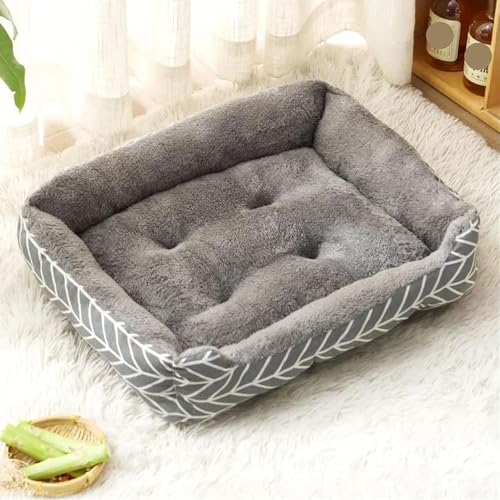 YPDOPORA Hundebetten Katzenbetten Rechteckiges Weiches Warmes Baumwoll-Haustierbett Für Herbst Und Winter, Langlebiges Eierkisten-Sofa-Hundebett Geeignet Für Kleine Mittlere Große Hunde,Grau,M YPDOPORA Hundebetten Katzenbetten Rechteckiges Weiches Warmes Baumwoll-Haustierbett Für Herbst Und Winter, Langlebiges Eierkisten-Sofa-Hundebett Geeignet Für Kleine Mittlere Große Hunde,Grau,M von YPDOPORA