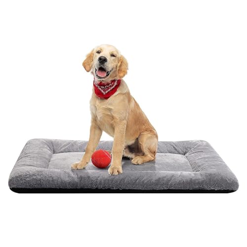 YPDOPORA Hundebetten-Kistenunterlage, Ultraweiche, Waschbare Und rutschfeste Zwingerunterlage Für Hunde, Gemütliche Schlafmatte, Flauschiges Hundekistenbett, Geeignet Für Große,Grau,M YPDOPORA Hundebetten-Kistenunterlage, Ultraweiche, Waschbare Und rutschfeste Zwingerunterlage Für Hunde, Gemütliche Schlafmatte, Flauschiges Hundekistenbett, Geeignet Für Große,Grau,M von YPDOPORA