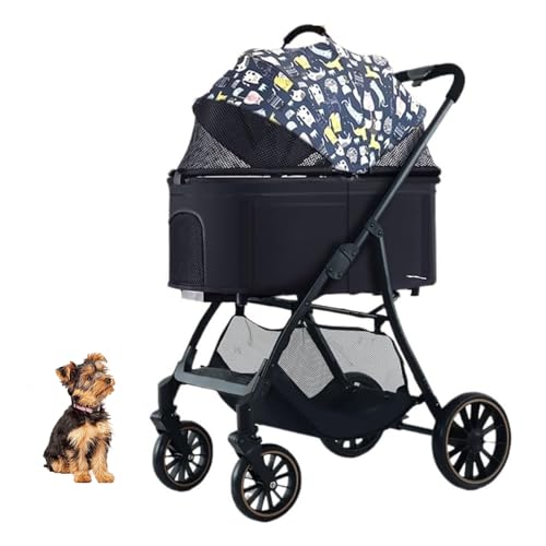 YPDOPORA Hundebuggy 3-In-1 Hundebuggy & Katzenbuggy Jogger-Buggy Reise-Klapp-Haustierbuggy, Hunde-/Katzenbuggy Mit Abnehmbarer Trage Und Aufbewahrungskorb,B YPDOPORA Hundebuggy 3-In-1 Hundebuggy & Katzenbuggy Jogger-Buggy Reise-Klapp-Haustierbuggy, Hunde-/Katzenbuggy Mit Abnehmbarer Trage Und Aufbewahrungskorb,B von YPDOPORA