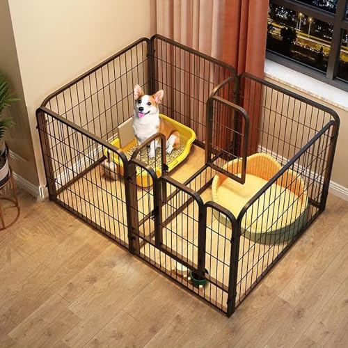 YPDOPORA Hundegehege, Hundelaufstall Für Kleine Hunde, Haustier-Laufstall, Hundezaun Für Große/Mittlere/Kleine Welpen Und Katzen, Faltbarer Haustier-Übungsstall Für Drinnen Und Draußen,G YPDOPORA Hundegehege, Hundelaufstall Für Kleine Hunde, Haustier-Laufstall, Hundezaun Für Große/Mittlere/Kleine Welpen Und Katzen, Faltbarer Haustier-Übungsstall Für Drinnen Und Draußen,G von YPDOPORA