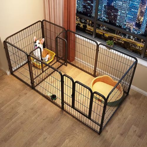 YPDOPORA Hundegehege, Hundelaufstall Für Kleine Hunde, Haustier-Laufstall, Hundezaun Für Große/Mittlere/Kleine Welpen Und Katzen, Faltbarer Haustier-Übungsstall Für Drinnen Und Draußen,J YPDOPORA Hundegehege, Hundelaufstall Für Kleine Hunde, Haustier-Laufstall, Hundezaun Für Große/Mittlere/Kleine Welpen Und Katzen, Faltbarer Haustier-Übungsstall Für Drinnen Und Draußen,J von YPDOPORA