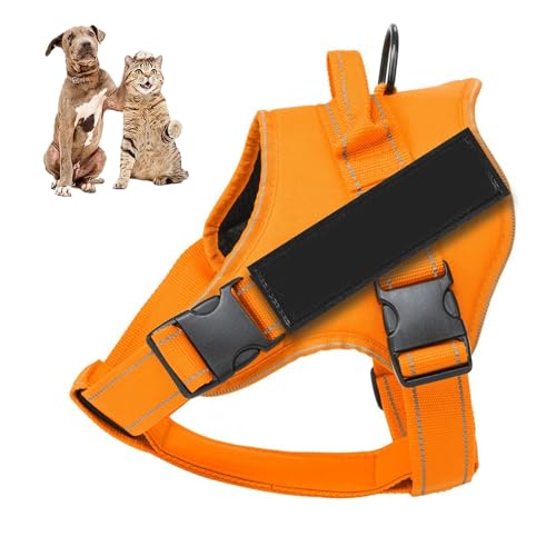 YPDOPORA Hundegeschirr, Kein Ziehen Mit 2 Leinenclips Und Patches, Verstellbar, Weich Gepolstert, Reflektierend, Kein Würgen Mit Leicht Zu Kontrollierendem Griff Für Hunde,E,XL YPDOPORA Hundegeschirr, Kein Ziehen Mit 2 Leinenclips Und Patches, Verstellbar, Weich Gepolstert, Reflektierend, Kein Würgen Mit Leicht Zu Kontrollierendem Griff Für Hunde,E,XL von YPDOPORA