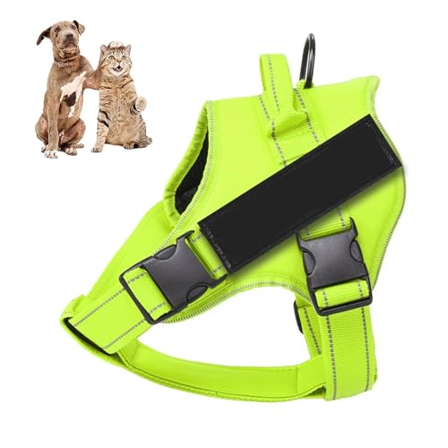 YPDOPORA Hundegeschirr, Kein Ziehen Mit 2 Leinenclips Und Patches, Verstellbar, Weich Gepolstert, Reflektierend, Kein Würgen Mit Leicht Zu Kontrollierendem Griff Für Hunde,F,XL YPDOPORA Hundegeschirr, Kein Ziehen Mit 2 Leinenclips Und Patches, Verstellbar, Weich Gepolstert, Reflektierend, Kein Würgen Mit Leicht Zu Kontrollierendem Griff Für Hunde,F,XL von YPDOPORA