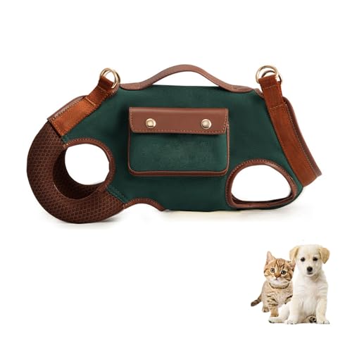 YPDOPORA Hundegeschirr Für Kleine Katzen Und Hunde, Hebegeschirr Für Kleine Hunde, Hunderucksack, Zugseil, Verstellbarer Rucksack Mit Kleiner Leckerli-Tasche Für Welpen,Grün,L YPDOPORA Hundegeschirr Für Kleine Katzen Und Hunde, Hebegeschirr Für Kleine Hunde, Hunderucksack, Zugseil, Verstellbarer Rucksack Mit Kleiner Leckerli-Tasche Für Welpen,Grün,L von YPDOPORA