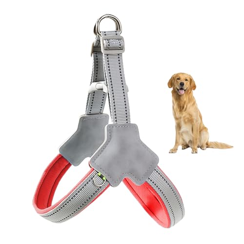 YPDOPORA Hundegeschirr Ohne Ziehen Und Würgen, Verstellbare, Weich Gepolsterte Geschirre, Reflektierendes Hundegeschirr, Weste Ohne Ziehen Mit Griff, Hundewestengeschirr,Rot,M YPDOPORA Hundegeschirr Ohne Ziehen Und Würgen, Verstellbare, Weich Gepolsterte Geschirre, Reflektierendes Hundegeschirr, Weste Ohne Ziehen Mit Griff, Hundewestengeschirr,Rot,M von YPDOPORA