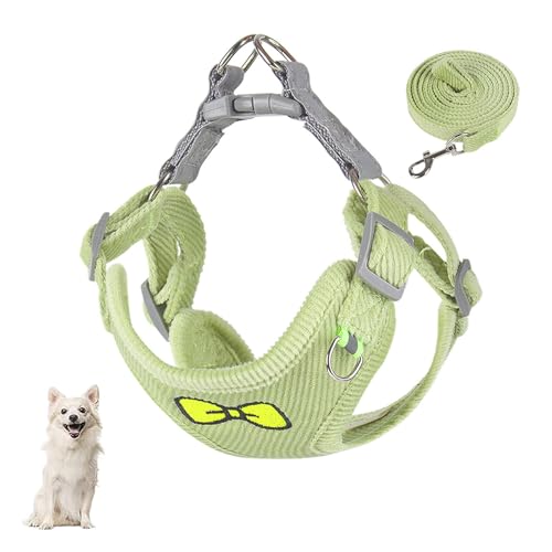 YPDOPORA Hundegeschirr Und Leine Set, Welpenweste, Weiche Reflektorstreifen, Katzenhalfter, Einfaches Gehen, Verstellbar Für Kleine, Mittelgroße Hunde, Katzen, Kätzchen, Welpen, Tiere,Grün,L YPDOPORA Hundegeschirr Und Leine Set, Welpenweste, Weiche Reflektorstreifen, Katzenhalfter, Einfaches Gehen, Verstellbar Für Kleine, Mittelgroße Hunde, Katzen, Kätzchen, Welpen, Tiere,Grün,L von YPDOPORA